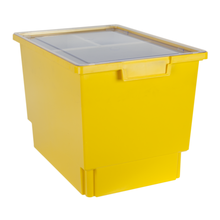 Bin, Tray, Tote, Yellow, High Impact Polystyrene, 12.25 in W, 12 in H -  STORSYSTEM, CE1954PY-NK0004-1